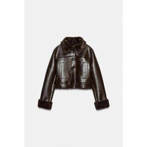 ZARA DOUBLE-FACED FAUX FUR JACKET